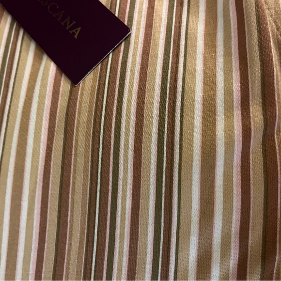 LASCANA Striped Flowy Tiered Sleeveless A-Line Summer Dress Beige 38 - Picture 6 of 15